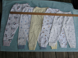 Lot of 5 BRAND NEW Baby Long Pants Infant Cotton Elastic Waist ~ SHIPS FREE - £18.08 GBP