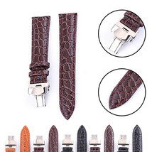 17mm Butterfly Clasp Alligator Leather Strap (Change Tool + Springs Incl... - $7.21