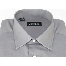 Men Mondego 100% Soft Cotton Dress Classic shirt Long Sleeves sn100 gray Solid image 6