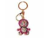 PINK DORAEMON RHINESTONE KEY RING Key Chain Sparkling Crystal Cartoon Ma... - $8.95