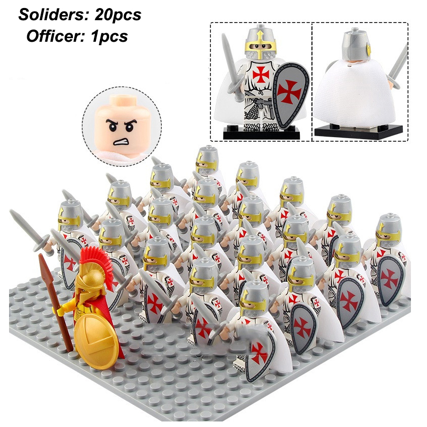 Primary image for Knights of  Knights Templar with Weapons Army Set 21 Minifigures Lot