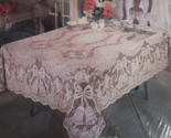 Vintage Quaker Lace CHRISTMAS Tablecloth CHERUB HOLIDAY 54 x 70 White NEW - £35.95 GBP