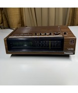 Vintage Panasonic AM FM Clock Radio Wood Grain Works Great - $14.03