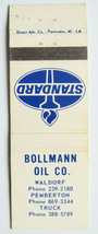 Bollmann Oil Co. - Waldorf, Pemberton, Minnesota 20RS Matchbook Cover Standard  - £1.37 GBP