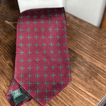 Lauren Ralph Lauren burgundy, print men’s hand finished silk blend necktie - £9.40 GBP