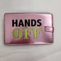 Luggage Tag Pink Funny Novelty Travel Hands Off - $8.91