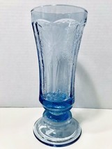 Indiana Glass Vintage 1976 Madrid Recollection Blue Pedestal Vase Candle... - $34.95