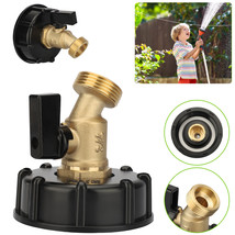 275 330 Gallon IBC Tote Water Tank Adapter 2&quot; Brass Hose Faucet Valve Connector - £20.42 GBP