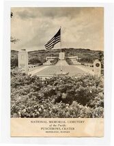 National Memorial Cemetery of the Pacific Punch Bowl Crater Brochure Hon... - $11.88