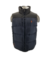 VTG Polo Ralph Lauren Down Vest Mens Large Black  Blue Puffer RL/150 Skiing - $110.00