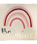 Valentine Be Mine Bo Ho Table Top Box Style Sign 6&quot; Square New - $5.00