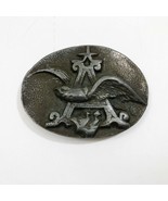 Vintage 1970s Anheuser-Busch Eagle Emblem Belt Buckle Pewter - $386.76 MXN