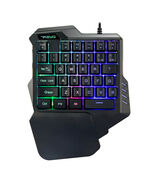 One-Handed Mechanical Gaming Keyboard RGB Backlit Mini Keypad Controller - $34.99