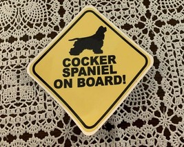Sticker Decal Cocker Spaniel On Board 4 Inch Yellow Car  Auto Safety  Br... - $3.46