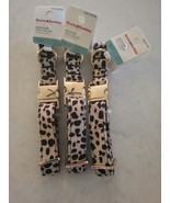 Lot of 3 Boots &amp; Barkley Dog Collars Leopard Print Size Medium Gold - $19.79