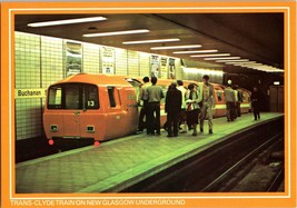 Vtg Postcard Trans-Clyde Train on New Glasgow Underground, Unposted - £5.13 GBP
