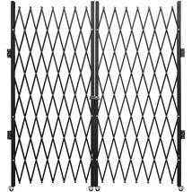 VEVOR Double Folding Security Gate, 7.3\' H x 12.5\' W Folding Door Gate... - $211.90