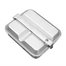 Outdoor Camping Lunch Box Travel Military Cooking Pan Food Container Lunch Tray - £22.02 GBP
