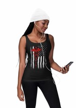 Slim Fit Ladies Tank Top USA Flag EMT Nurses Lives Matter Ring-Spun Cotton - £11.98 GBP+