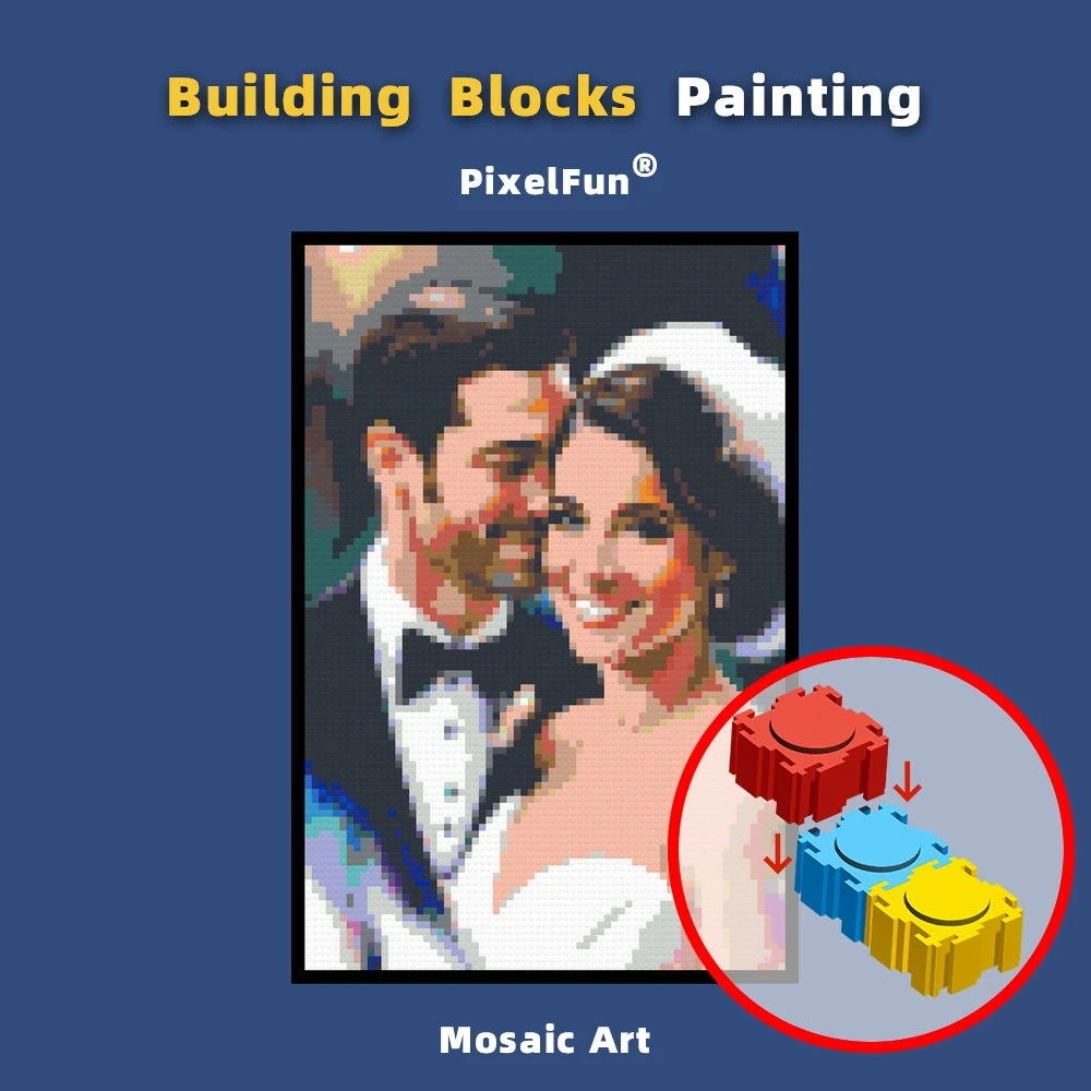 DIY Building Block Painting Mosaic Pixel Art Home Wall Decoration Merry Photo - £254.02 GBP+