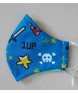 FACE MASK WASHABLE COTTON REUSABLE REVERSIBLE &quot;GAME UP&quot; - $4.05 CAD