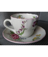 Spode Marlborough Sprays Teacup and Saucer Fine China - $11.26