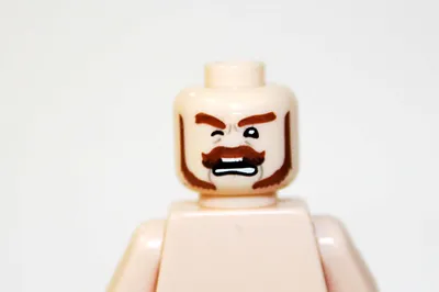 Angry Head Sideburns Mustache Minifigure Head DIY Custom Toys - £4.63 GBP