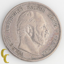 1876-A Allemand États, Prusse 2 Mark ( Extra Fin , XF ) Wilhelm Argent K... - $254.00 CAD