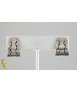 Gorgeous Sterling Silver Stamped Hoop Clip-On Earrings Gift for Her - €157,52 EUR