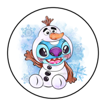 STITCH OLAF HALLOWEEN ENVELOPE SEALS STICKERS LABELS TAGS 1.5&quot; ROUND (30... - £3.81 GBP