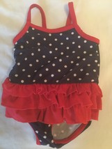 4th of July Size 3 mo Carters swimsuit patriotic polka dot red white blue girls - £8.78 GBP