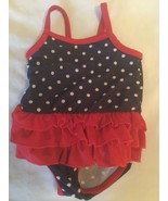 4th of July Size 3 mo Carters swimsuit patriotic polka dot red white blu... - £8.64 GBP