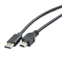 1 Ft (32 cm) USB Mini B 5-Pin Male to Type C (USB 3.1) Male Adapter Cable Cord - £12.54 GBP