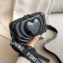 Women Handbag Mini Suitcase Shape  Bag Women Heart-shaped Crossbody Bag Female M - £124.88 GBP