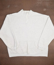 Vintage LL Bean Russell Athletic Sweatshirt Womens XL Mock Neck 1/4 Zip ... - £22.59 GBP