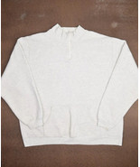 Vintage LL Bean Russell Athletic Sweatshirt Womens XL Mock Neck 1/4 Zip ... - £22.54 GBP