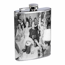 Vintage New Years Eve D2 Flask 8oz Stainless Steel Hip Drinking Whiskey - £11.65 GBP