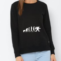 Cthulhu Evolution Women&#39;s Black Sweatshirt - £24.34 GBP