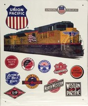 Union Pacific Railroad Train Sign | Aluminum | 12&quot;x10&quot; - £22.27 GBP