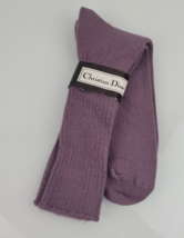 NOS Men Christian Dior Lavender Purple Orlon Acrylic Socks Vintage USA 10-13 - £39.55 GBP