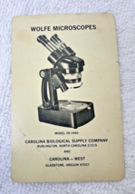 Wolfe Microscopes Model 59-1940 Caroline Biological Supply Co Gladstone ... - $9.90
