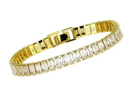 Bling Iced Out Cubic Zirconia Baguette Diamond - £38.23 GBP