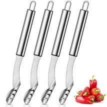 4 Pieces Jalapeno Pepper Corer Seed Remover Tool Zucchini Cucumber Core ... - £10.15 GBP