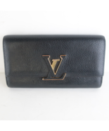 Louis Vuitton Black Taurillon Leather Capucines Wallet - $479.00