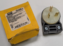NEW HUBBLE HBL5366CA 2 POLE 3 WIRE INDUSTRIAL ANGLE STRAIGHT BLADE PLUG - $18.80