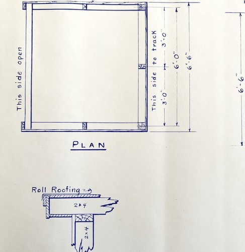 1955 Railroad Bangor Aroostook Shim Shelter Fabrication Blueprint C8 DWDD15 - $84.36