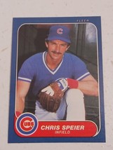 Chris Speier Chicago Cubs 1986 Fleer Card #382 - £0.77 GBP