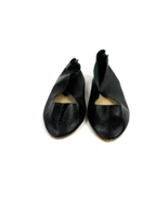 Vintage Black Oilcloth Doll Shoes Slip On - $362.88 MXN