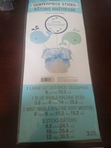Whale Blue Baby Shower Centerpiece Sticks 1 Large Cutout - $25.62
