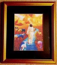 Jesus Heaven Christian Art The Narrow Gate 14&quot; x 16&quot;  Matted &amp; framed Ar... - $36.00